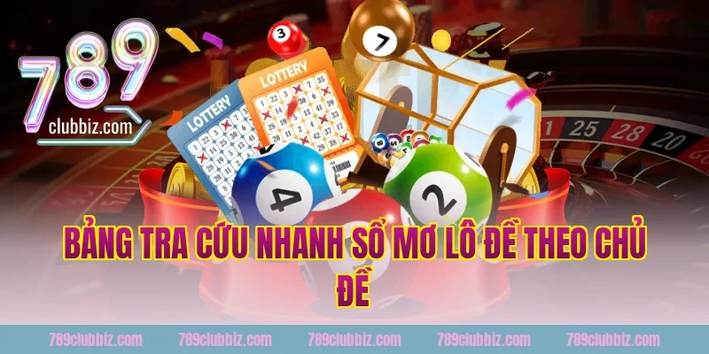 Bảng tra cứu nhanh sổ mơ lô đề theo chủ đề tại 789Club